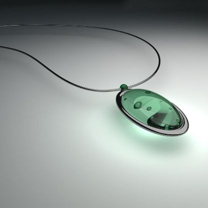 Elegant Gemstone Necklace (rental) resmi